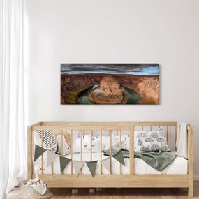 Obraz jazera v útese (120x50 cm)