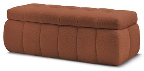 Lavica z textílie buklé v tehlovej farbe Mont Blanc – Bobochic Paris