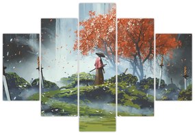 Obraz - Ilustrácie záhrady mečov (150x105 cm)