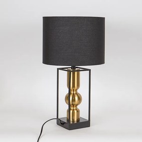 Stolná lampa 1xE27/40W/230V čierna/zlatá