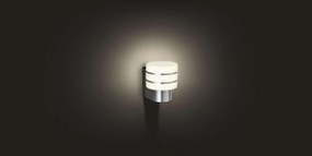 PHILIPS HUE Vonkajšie nástenné LED inteligentné osvetlenie HUE TUAR, 9,5 W, teplá biela, okrúhle, chrómované, IP