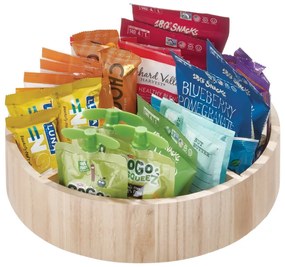 Otočný drevený organizér na koreničky Merry-go-round – iDesign/The Home Edit