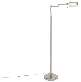 Dizajnová stojaca lampa oceľ vrátane LED s dotykovým stmievačom - Notia