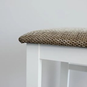 Jedálenská stolička NATE biela/hnedá