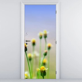 Fototapeta na dvere - Motýle na kvetine (95x205cm)