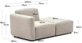 Béžová leňoška Neom – Kave Home