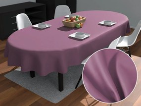 Biante Veľký oválny bavlnený saténový obrus ST-015 Fialová lila 180x260 cm