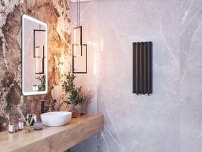 Gamma Verto, vykurovacie teleso 296x800 mm, 303 W, čierna matná, GMA-VER-80296-BK