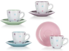 Šálka s tanierikom Punto 80 ml mix 60325041