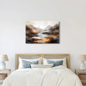 Obraz - Maľba horskej krajiny (90x60 cm)