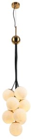 Klausen 109004 - Luster na lanku GRAPES 10xE27/7W/230V bronz/biela