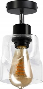 BERGE LED nástenné svietidlo E27, skladacie, priehľadné štvorcové