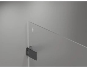 Mexen Lunar-F, sklápací sprchový kút ľavý 75 x 70 cm, 8mm číre sklo, profil grafit brúsený, 836-075-070-66-00-L