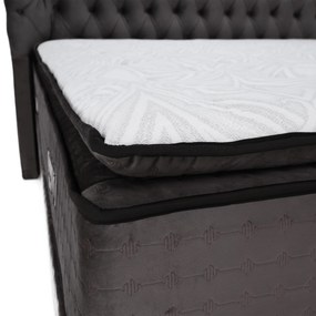 Kondela Boxspringová posteľ 180x200, sivá, MERSIA