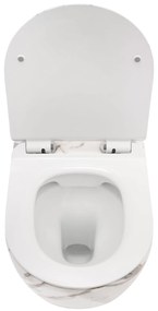 Rea Carlos Slim Lava Shiny, závesná WC misa Rimless 49,5x37x35,5 cm, imitácia kameňa, REA-C0536