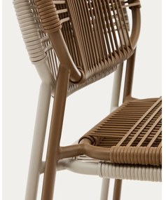 Béžová kovová záhradná stolička Talaier – Kave Home