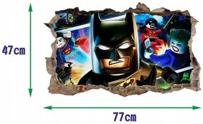 Detská nálepka na stenu s motívom Batman 47x77cm