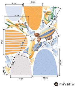 Samolepky na stenu - Lietadlá, vrtuľník a vzducholoď