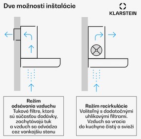 Klarstein Limelight, digestor, 90 cm, nástenný, 600 m³/h, čierny