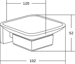 Mexen príslušenstvo, ASIS držiak na mydlo, chróm, 7017639-00