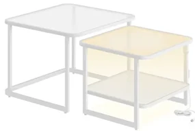 Sada 2 konferenčných stolíkov s LED LCT246W01