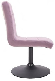 LuxuryForm DESIGN Stolička TOLEDO VELUR na čiernom tanieri - levanduľa