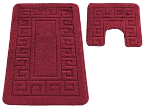 Sada kúpeľňových koberčekov Montana Ethnic Barn Red