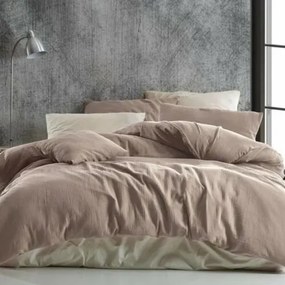 Kvalitex Mušelínové obliečky béžová, 220 x 200 cm, 2 ks 70 x 90 cm, 220 x 200 cm, 2 ks 70 x 90 cm