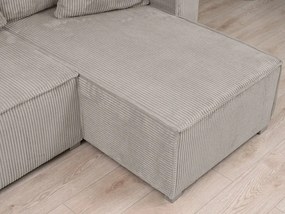 AKCIA Béžová sedacia súprava do tvaru U SMART COSARO 295x140 cm II. akosť