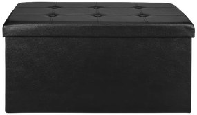 Livarno home Lavica s úložným priestorom, 82 x 40 x 40 cm (čierna)  (100384099)