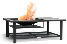 Blumfeldt Merano Avanzato L, ohnisko 3 v 1 s funkciou grilu, dá sa použiť ako stôl, 122 x 87 cm