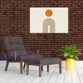 Obraz - Hnedé oblúky (90x60 cm)