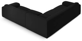 Čierna rohová pohovka z textílie bouclé (variabilná/do L) Molino – Micadoni Home