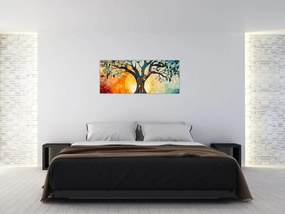 Obraz – Mozaika – slnko a strom I. (120x50 cm)