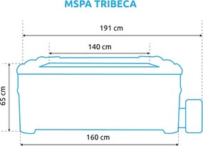 Mspa | Vírivý bazén MSPA Tribeca F-TR062W | 11400268