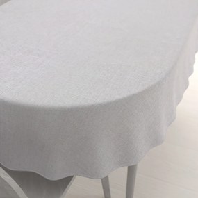 Biante Dekoračný oválny obrus BKW-206 Svetlo sivobéžový žíhaný 100x140 cm