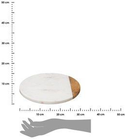 Mramorový otočný servírovací podnos Marbl W, (fi) 30 cm