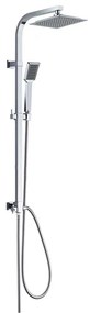 Mereo, Sprchová súprava Quatro, plastová hlavová sprcha a jednopolohová ručná sprcha vrátane batérie Zuna, MER-CB609Z