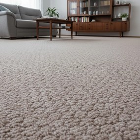 AladinWorld Expres, Metrážny koberec Atlas 31, na mieru, šíře 4m, hnedá, filc, chodba / predsieň