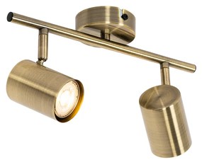 Moderný bodový reflektor bronzový sklápateľný 2-svetlo - Jeana