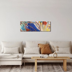 Obraz -  Vasily Kandinsky, Improvisation No. 30 (Cannons), reprodukcia (s hodinami) (90x30 cm)