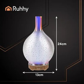 Ultrazvukový zvlhčovač vzduchu a aroma difuzér s LED osvetlením