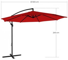 Záhradný slnečník 3m SONGMICS GPU016R01