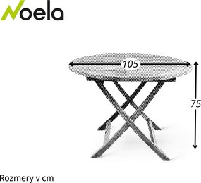 Noela Skladací okrúhly stôl Rafa
