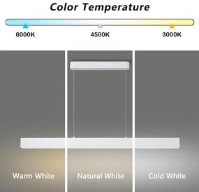 Brilagi - stmievateľný LED luster SLEEKLINE SMART LED/40W/230V Wi-Fi Tuya biely + diaľkové ovládanie