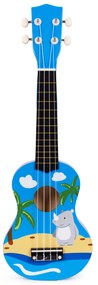 Detská drevená gitara, modrá, ECOTOYS