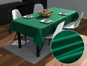 Biante Saténový obdĺžnikový obrus polyesterový Satén LUX-012 Zelený 140x220 cm