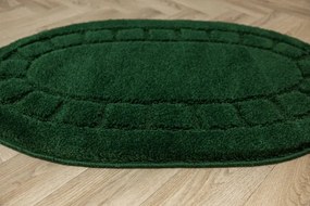 Kúpeľňový koberček Ocean fľaškovo zelený ovál