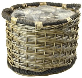 Obal na kvety s lykovým lanom Rozmery (cm): 36x30, dno uvnitř 30x25
