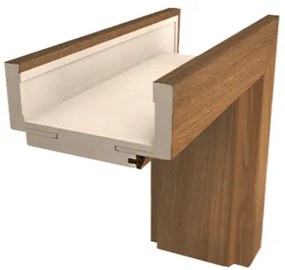 Obložková zárubňa Naturel 70 cm pre hrúbku steny 12-14 cm orech karamelový ľavá O3OK70L, 1 ks